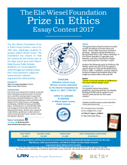 Prize in Ethics - Miami-Dade County Public Schools