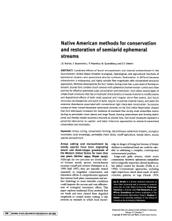 Native American methods for conservation and restoration of