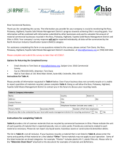 Recycling Survey - Commercial