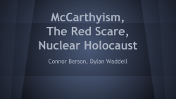McCarthyism, The Red Scare, Nuclear Holocaust
