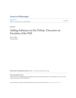Adding Substance to the Debate: Descartes on