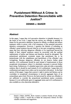 Is Preventive Detention Reconcilable with Justice?