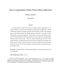 Does Competition Make Firms More Efficient?
