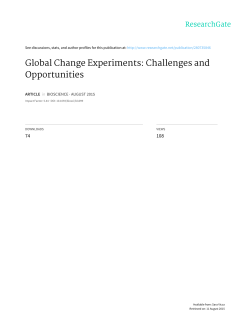 De Boeck et al. 2015. Global Change Experiments: Challenges and