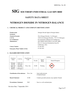 NITROGEN DIOXIDE IN NITROGEN BALANCE