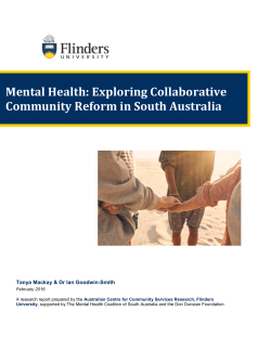 Mental Health: Exploring Collaborative Community Reform in South