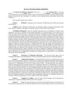 Nintex Mutual Non-disclosure Agreement