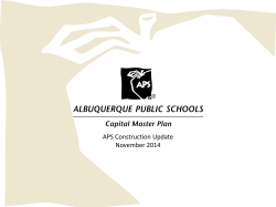 ALBUQUERQUE PUBLIC SCHOOLS Charter School Capital Issues