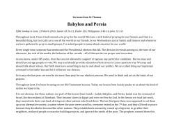 Babylon and Persia - St. Thomas Episcopal Church