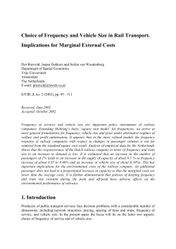 Full text pdf - European Journal of Transport and Infrastructure