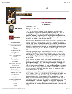 Life Sentence - Andy Graydon