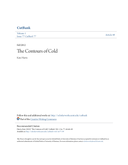 The Contours of Cold - ScholarWorks @ UMT