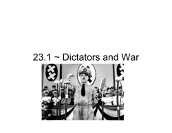 23.1 ~ Dictators and War