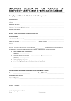 employer`s declaration for purposes of independent