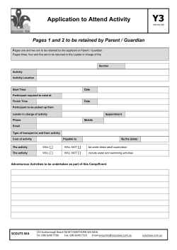 Application to Attend Activity