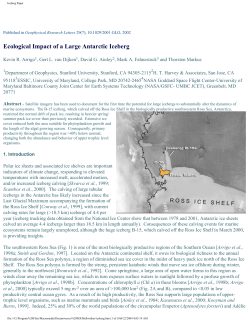 Ecological Impact of a Large Antarctic Iceberg