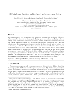 Self-disclosure Decision Making based on Intimacy and Privacy