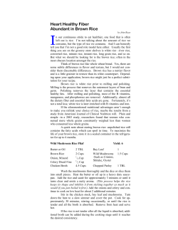 Heart Healthy Fiber Abundant in Brown Rice