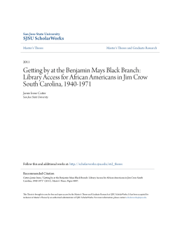 Getting by at the Benjamin Mays Black Branch