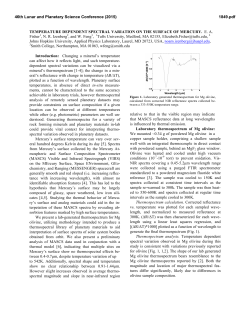 TEMPERATURE DEPENDENT SPECTRAL VARIATION ON THE