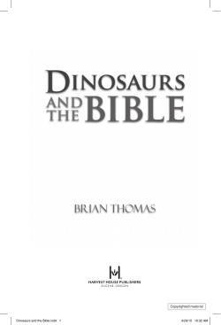 Dinosaurs and the Bible - Harvest House Publishers