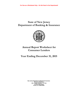 Balance Sheet - State of New Jersey