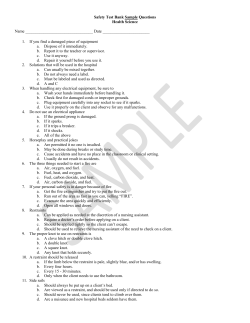Health Science Safety Test Bank Sample Questions