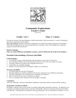 Community Explorations - Riveredge Nature Center