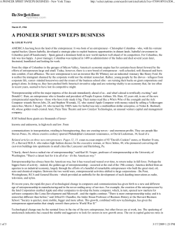 a pioneer spirit sweeps business