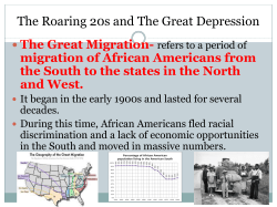 The Roaring 20s and The Great Depression
