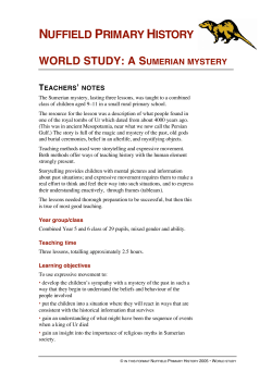 Sumerians Teachers Notes - The Historical Association