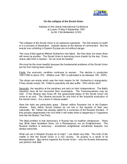 collapse of the Soviet Union