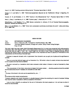 Schuchmann, J. and Braddom, R. L., 1980. Sensory conduction in
