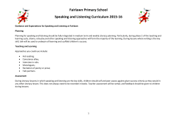Fairlawn Literacy Curriculum 2015