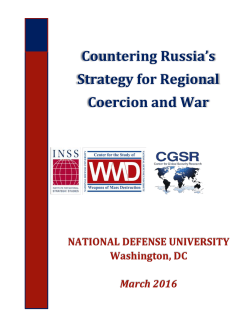 READ MORE - Center for the Study of Weapons of Mass Destruction