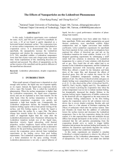 The Effects of Nanoparticles on the Leidenfrost Phenomenon