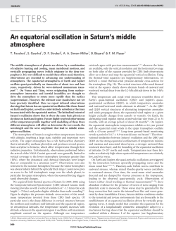 Fouchet 2008 An equatorial oscillation in Saturn`s