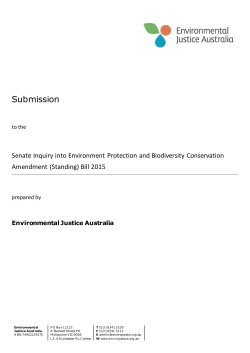 (Standing) Bill 2015 - Environmental Justice Australia