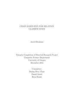 Chain based RNN for Relation Classification