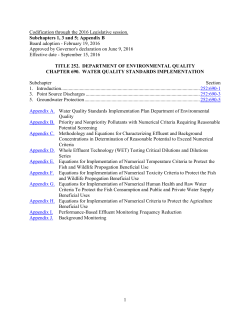 252:690 Water Quality Standards Implementation