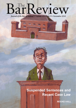 Suspended Sentences and Recent Case Law