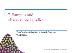 7. Samples and observational studies
