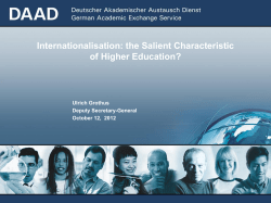 Internationalisation: the Salient Characteristic of Higher Education?