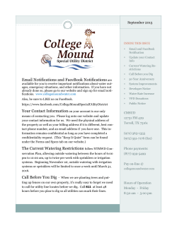 Read More...... - College Mound Water Supply