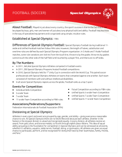 football (soccer) - Special Olympics