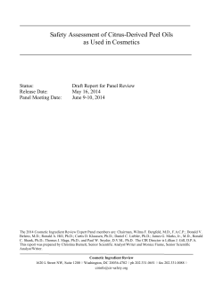 Safety Assessment of Citrus