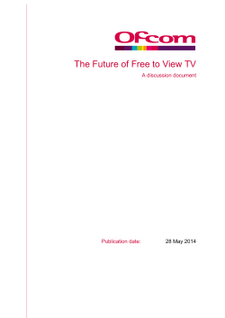 The Future of Free to View TV