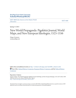 New World Propaganda: Pigafetta`s Journal