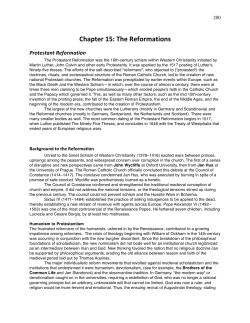 Chapter*15:*The*Reformations