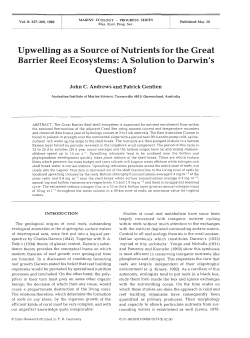 Upwelling as a Source of Nutrients for the Great